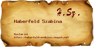 Haberfeld Szabina névjegykártya